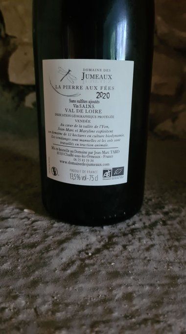  La Pierre aux Fées 2020 - Domaine des Jumeaux - Jean-Marc Tard