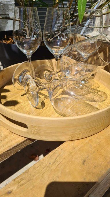 lot de 6 verres Vins S.A.I.N.S.